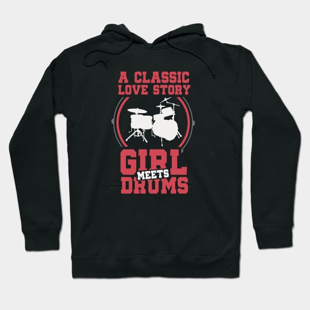 Drummer Girl Love Story Hoodie by Issho Ni